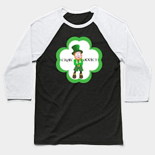 St Patrick's Day Leprechaun Craic Addict Baseball T-Shirt